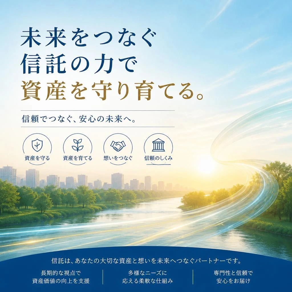 未来をつなぐ信託の力で資産を守り育てる。