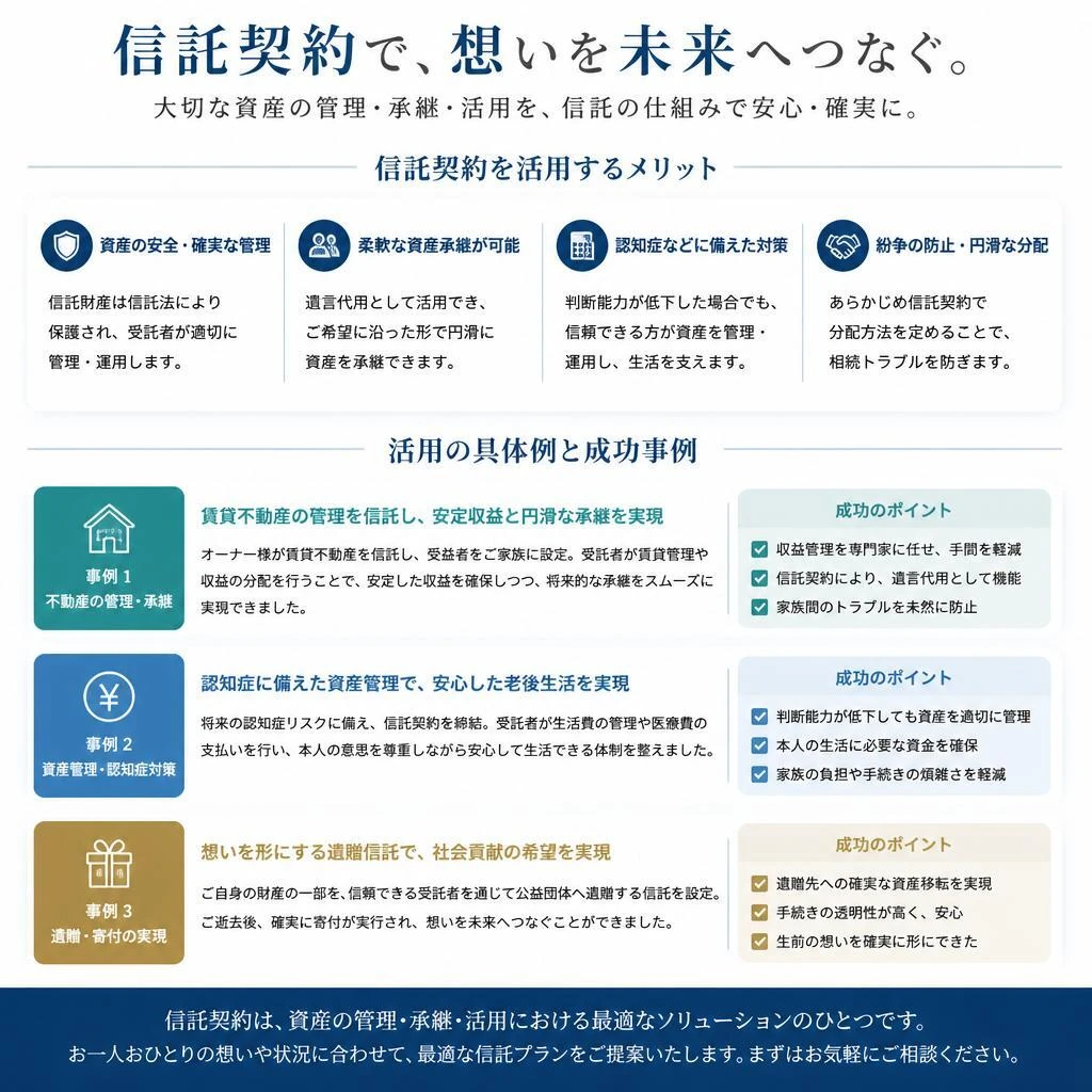 信託契約のメリットと活用事例