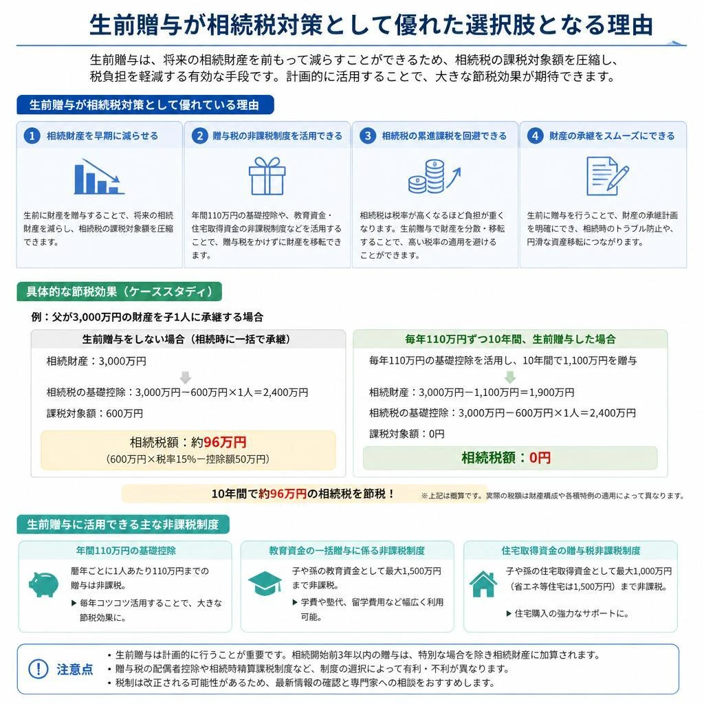 生前贈与が持つ税務上のメリット